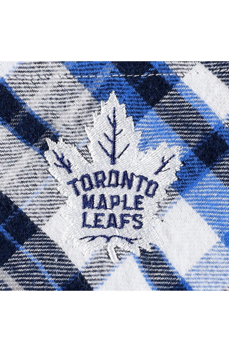 CONCEPTS SPORT Women's Concepts Sport Blue Toronto Maple Leafs Mainstay Flannel Full-Button Long Sleeve Nightshirt, Alternate, color, 