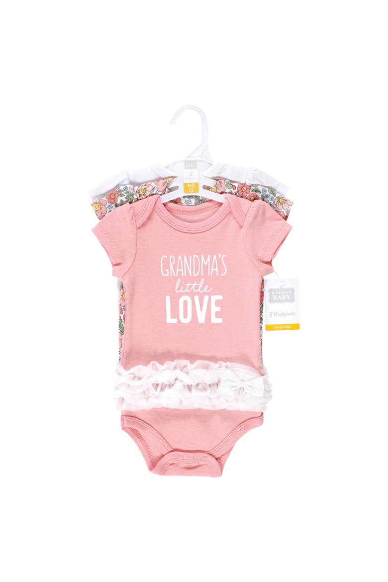 3Pk Cotton Bodysuits, Alternate, color, Grandmas Love Tutu