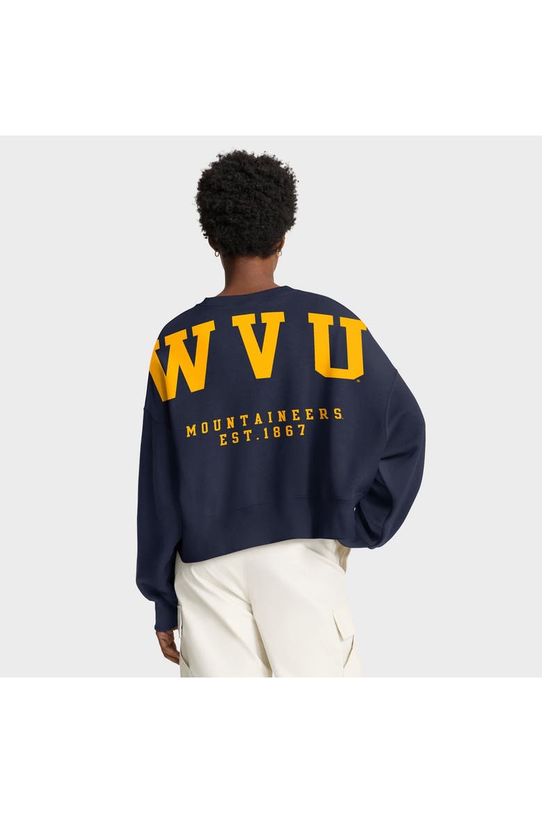 Women's Nike Navy West Virginia Mountaineers Oversized Phoenix Pullover Sweatshirt, Alternate, color, Navy