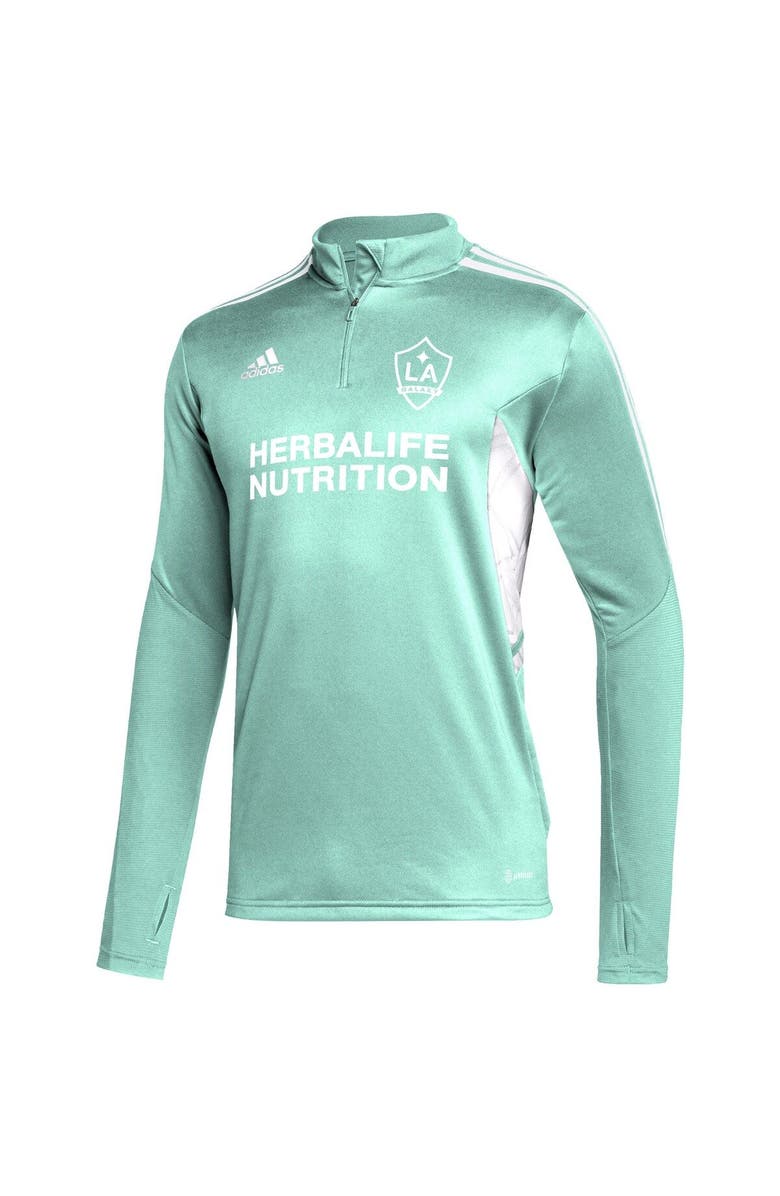 adidas Men's adidas Mint LA Galaxy Quarter-Zip AEROREADY Training Top, Alternate, color, Mint