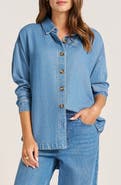 matty m. Peak View Relaxed Fit Denim Button-Up Shirt