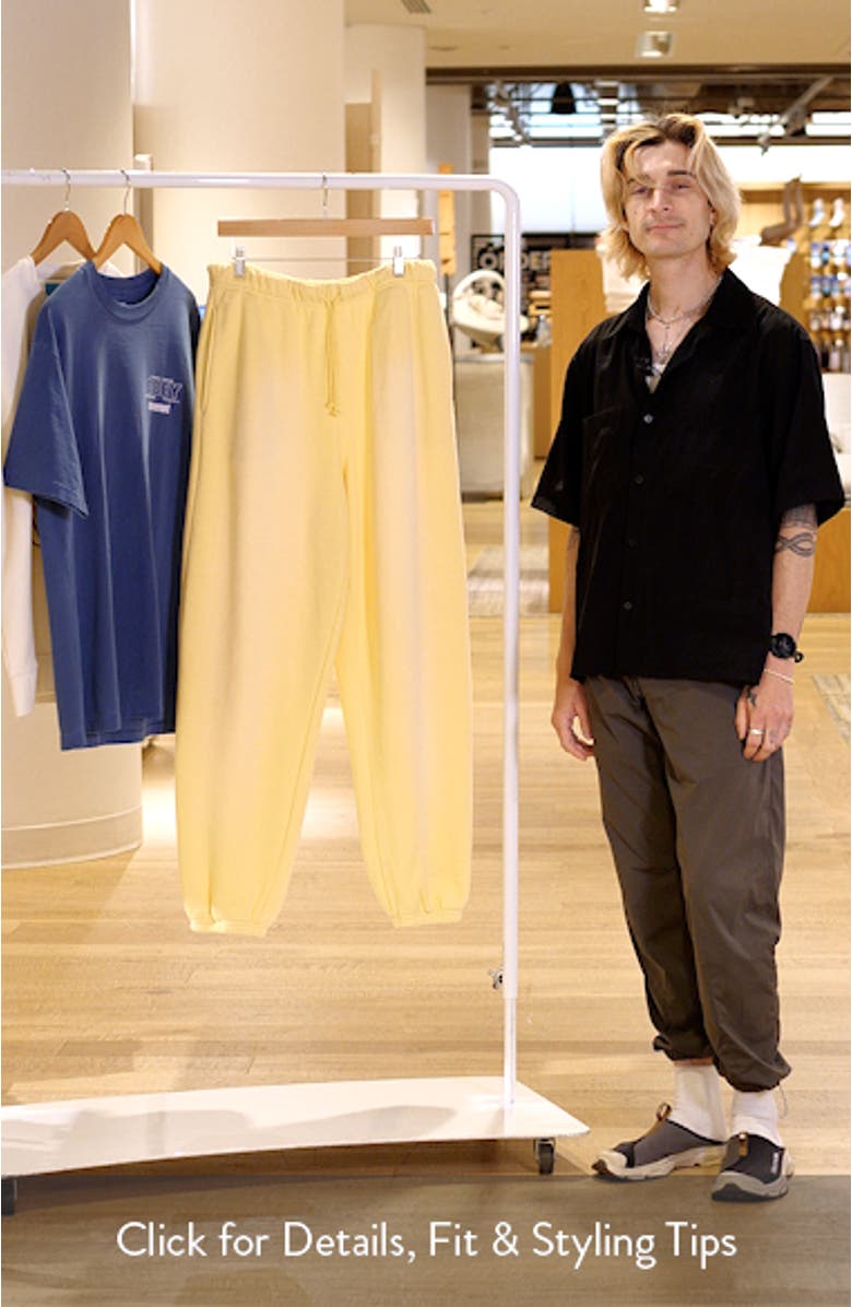 Core Organic Cotton Brushed Terry Sweatpants, sales video thumbnail