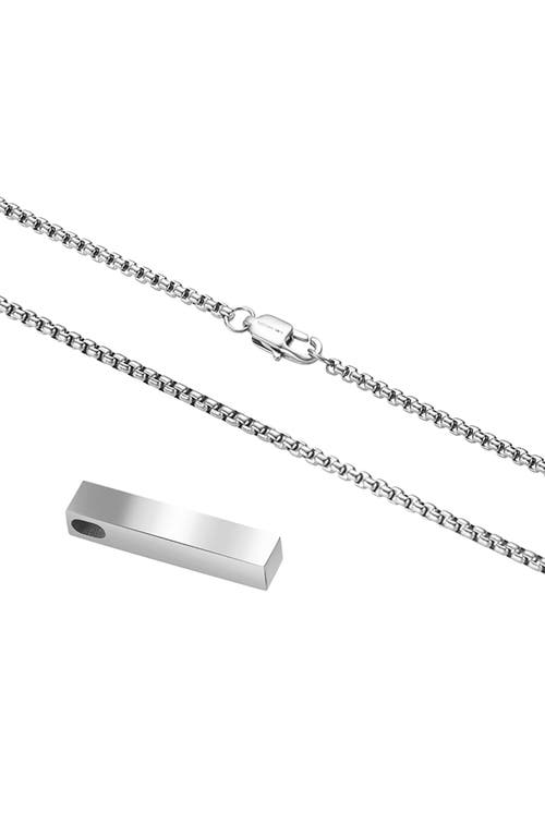 Van Heusen Vertical Bar Pendant Necklace In Silver