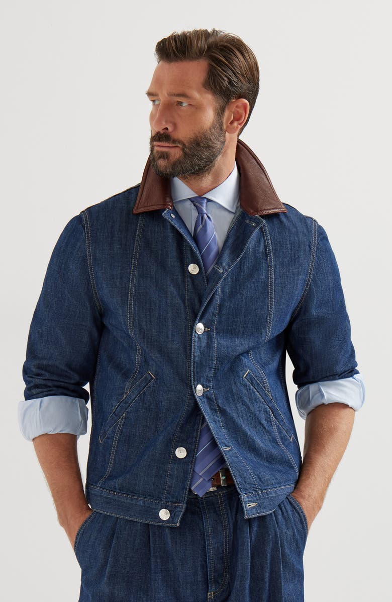 Brunello Cucinelli Denim jacket, Alternate, color, Denim