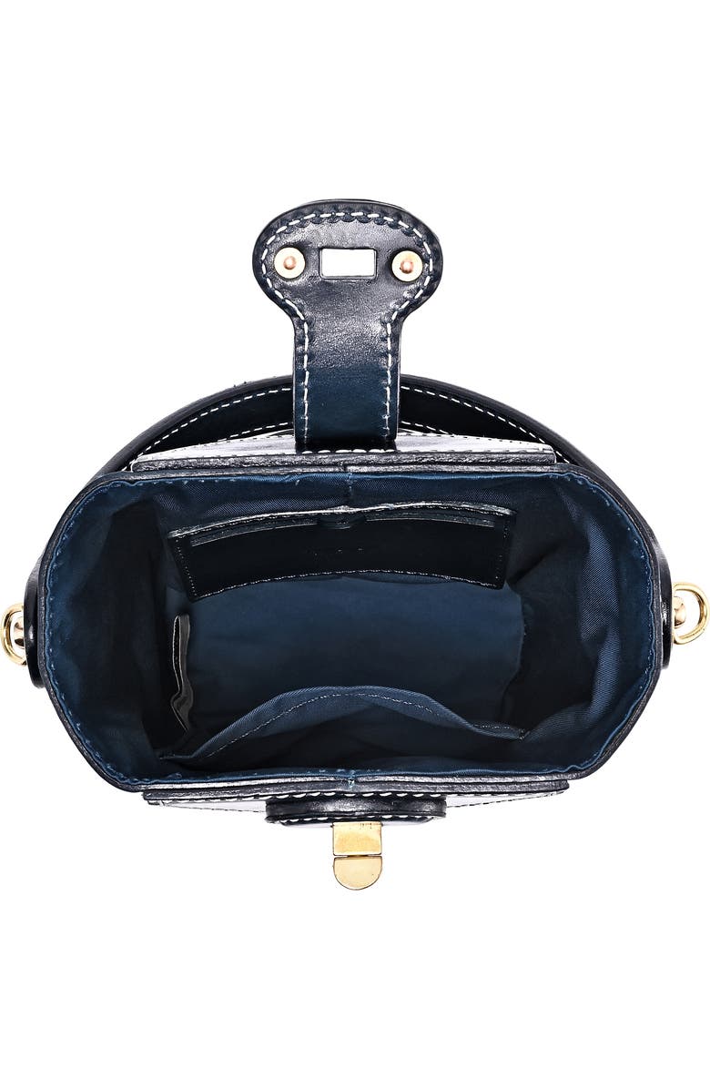 OLD TREND Begonia Genuine Leather Vintage Bucket Crossbody, Alternate, color, Navy