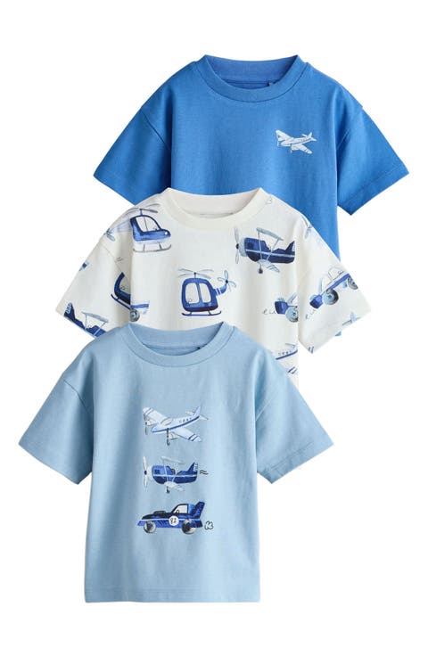 Kids' Assorted 3-Pack Cotton T-Shirts (Baby, Toddler & Little Kid)