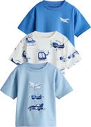 NEXT Kids' Assorted 3-Pack Cotton T-Shirts