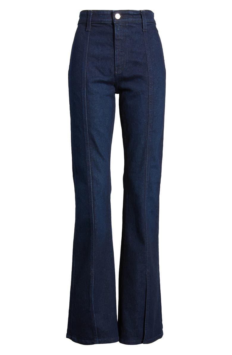 AG x EmRata Anisten Seamed Flare Jeans, Alternate, color, Subway