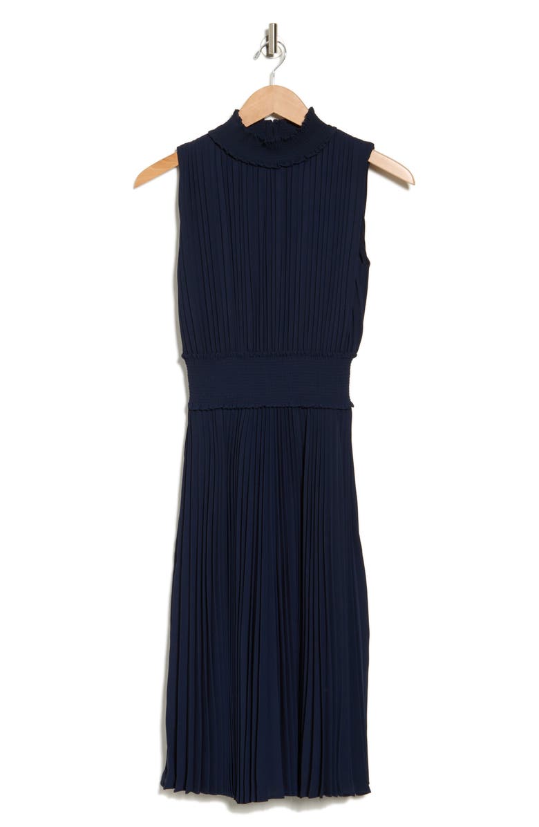 Nanette Lepore Pleated Sleeveless Dress, Alternate, color, 