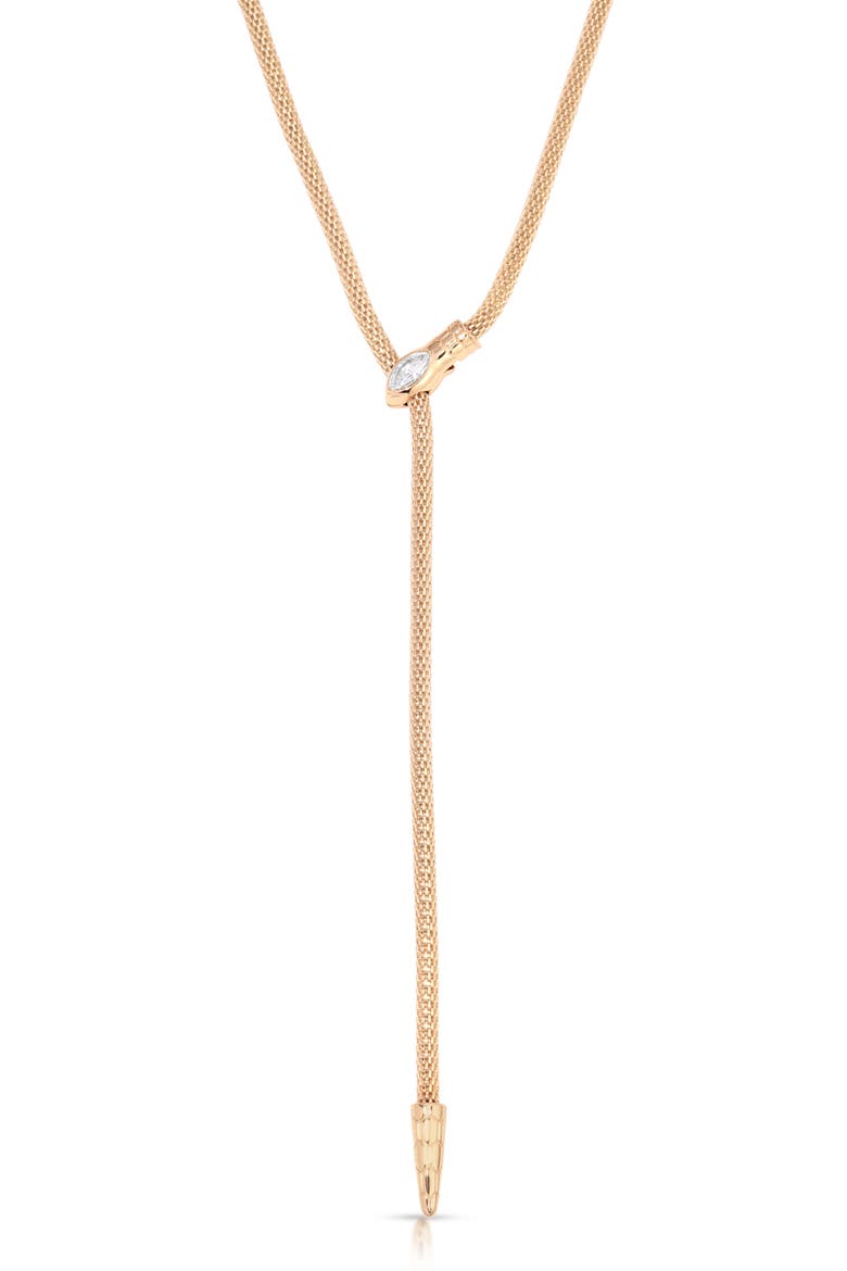 Serpentina Lariat Necklace, Main, color, GOLD