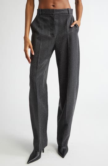 パンツ alexanderwang wool mohair pants ALEXANDER WANG Belted pleated wool tapered pants | NET-A-PORTER