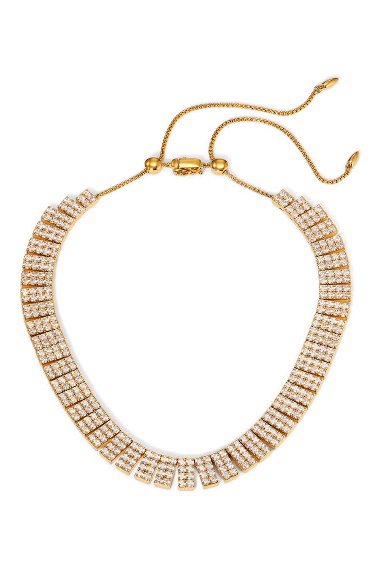 Northern Lights Pavé Cubic Zirconia Choker, Main, color, GOLD
