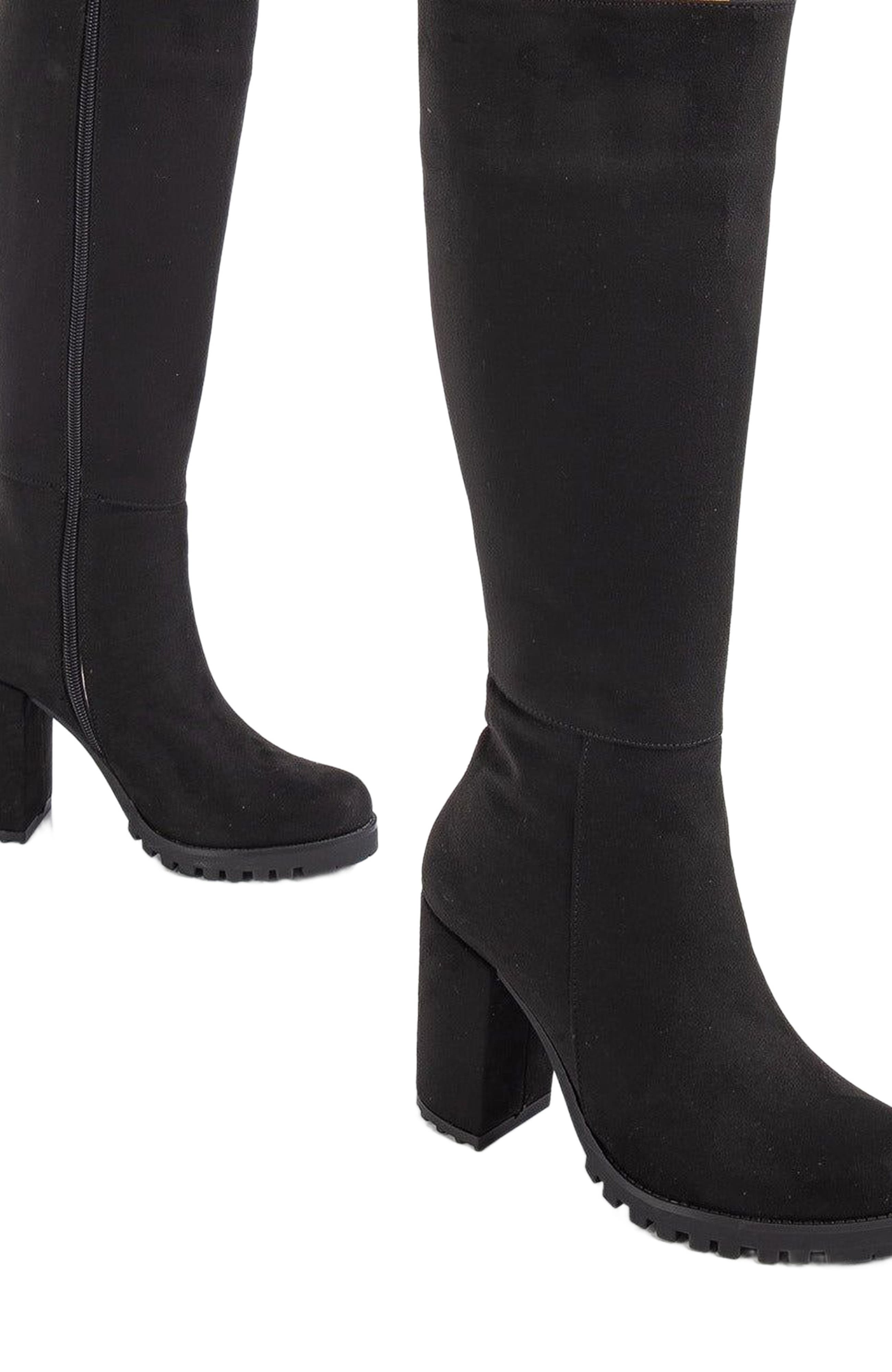 Forever & Always Shoes Alize Knee High Platform Boots, Alternate, color, 