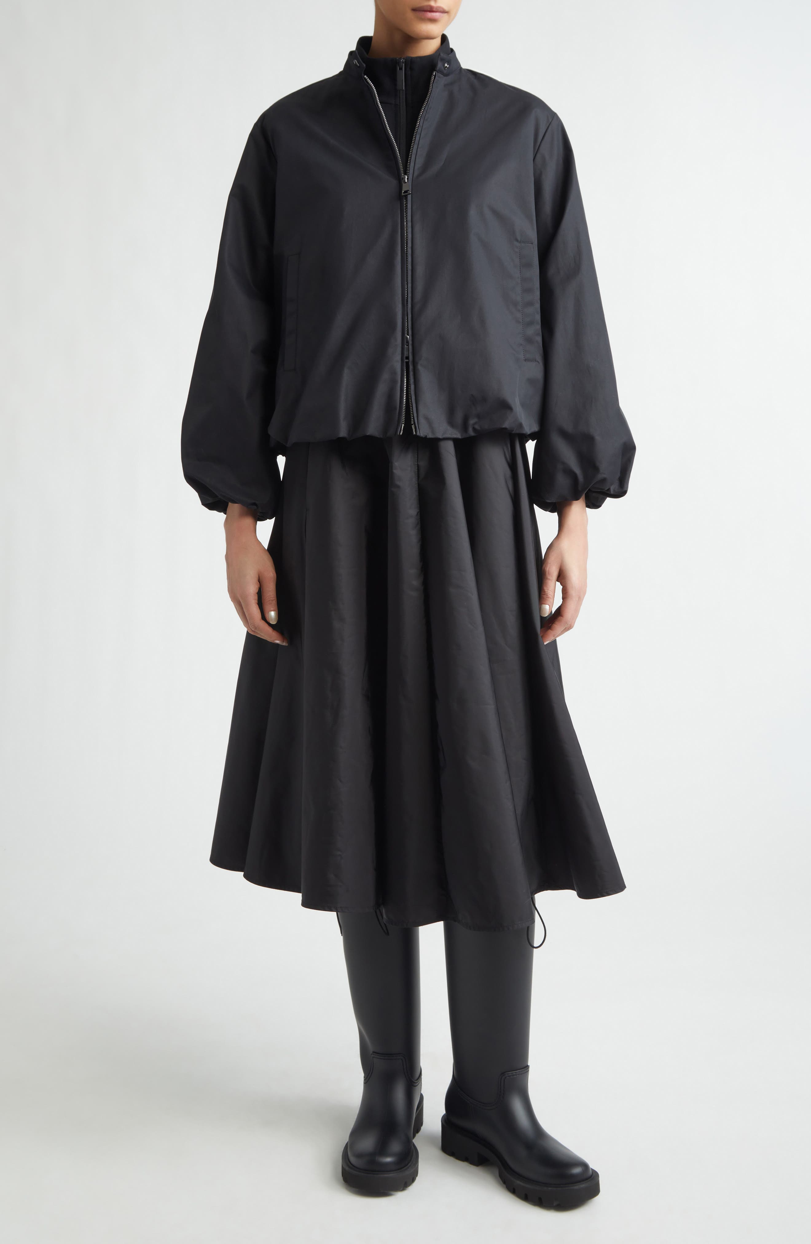 Mixed Media Technical Midi Shirtdress - image 2