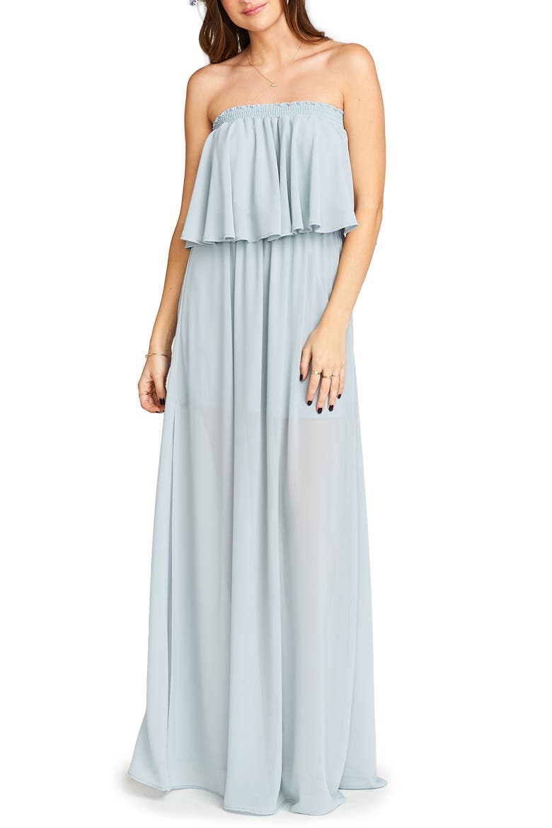 Hacienda Convertible Gown, Alternate, color, STEEL BLUE