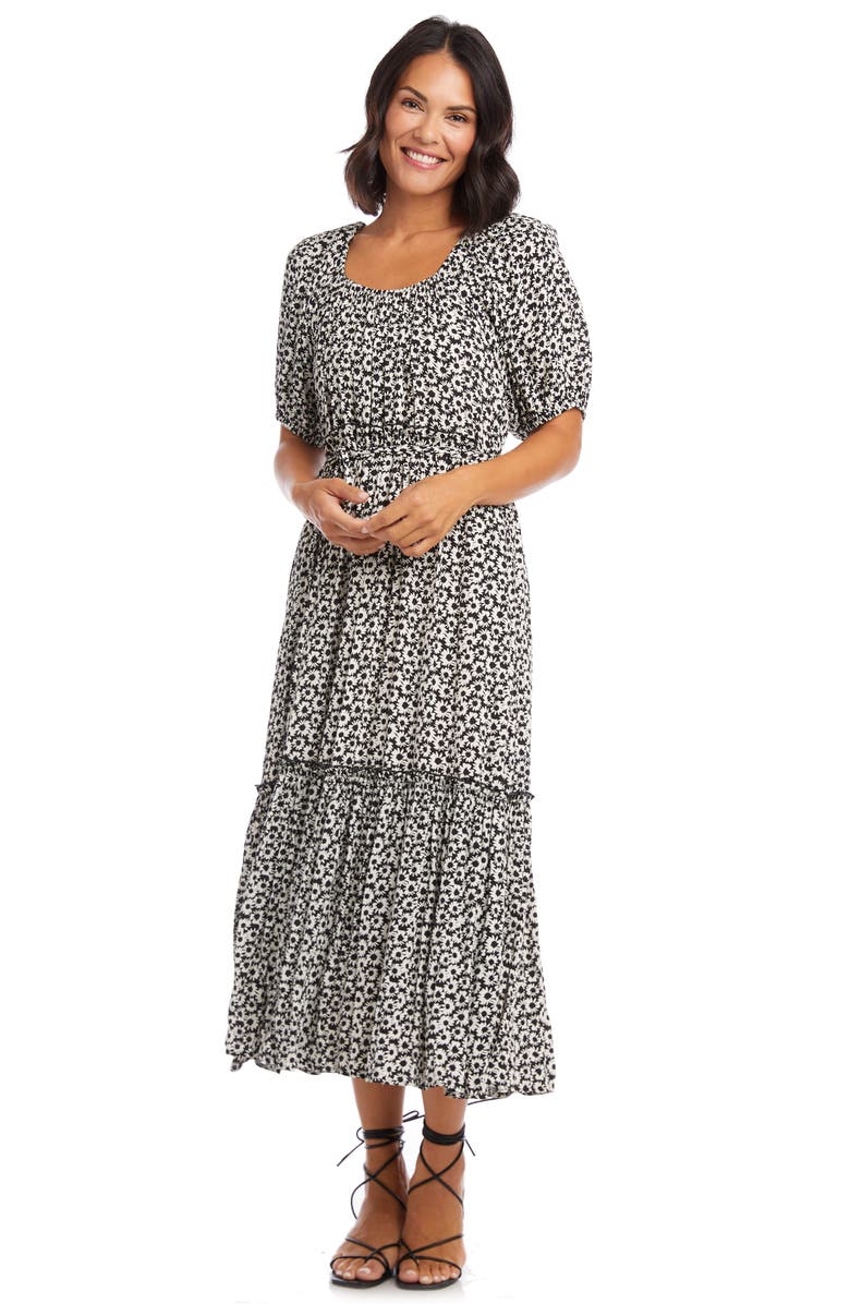 Karen Kane Puff Sleeve Maxi Dress, Alternate, color, 