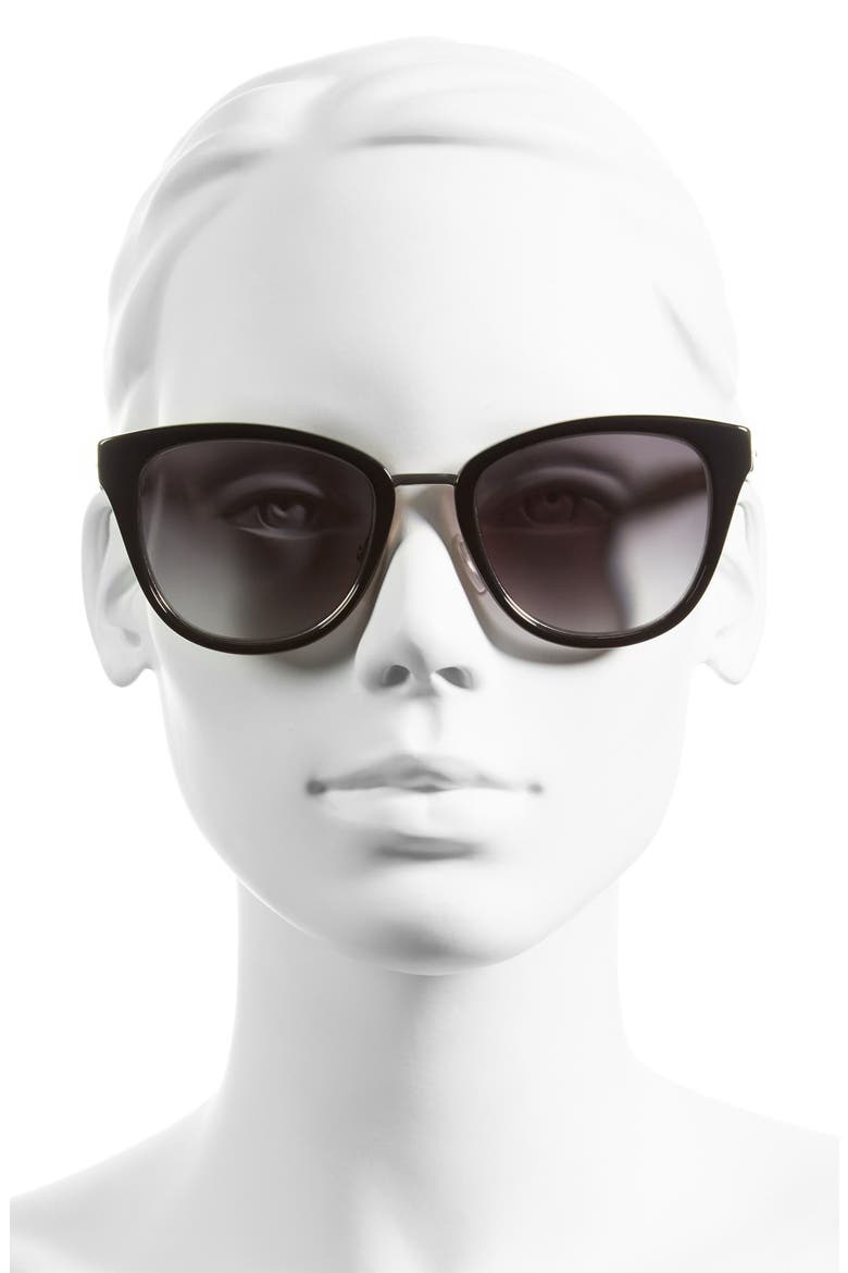 'The Rowan' 53mm Cat Eye Sunglasses, Alternate, color, BLACK NUDE