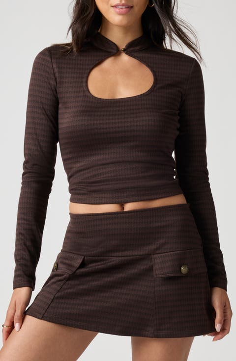 Keyhole Cutout Knit Top