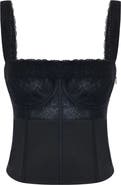 PCFG Daydreamers Satin Corset With Lace Detail
