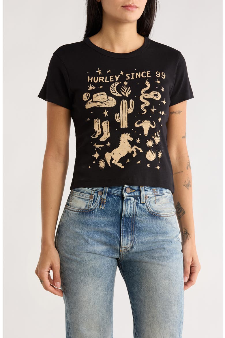 Country Road Baby Tee, Main, color, BLACK