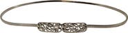 MADISON BEVERLY HILLS Vintage 1970s Silvertone Bright Floral Buckle Stretch Snake Belt.