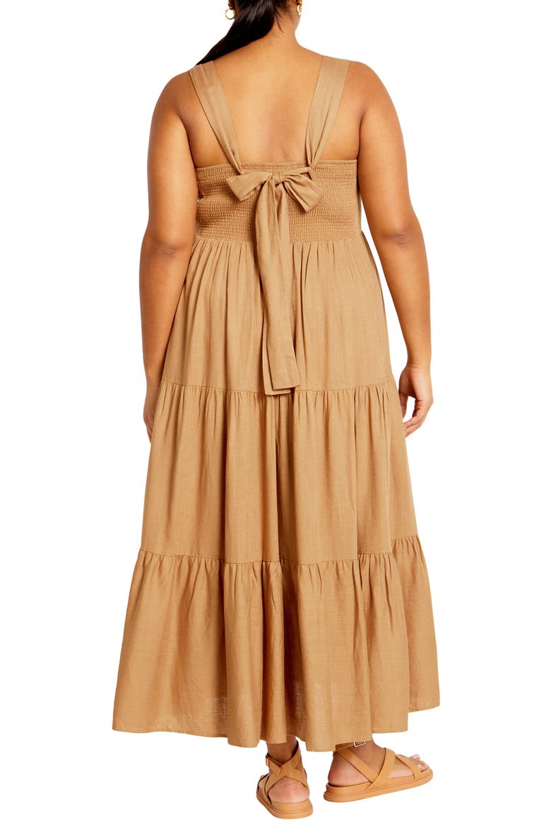 Livvy Maxi Sundress, Alternate, color, CARAMEL