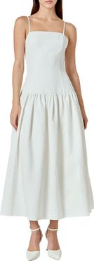 Endless Rose Drop Waist Sleeveless Linen Blend Maxi Dress