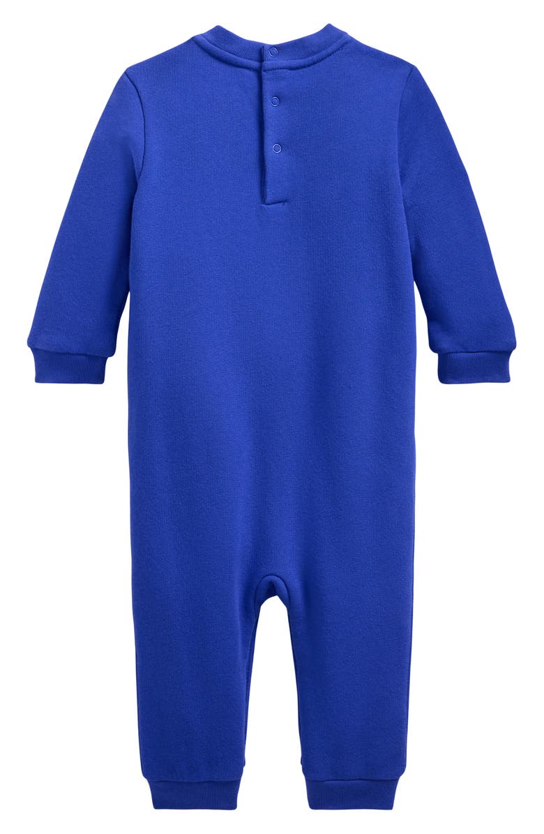 Ralph Lauren Polo Bear Graphic Sweatshirt Romper, Alternate, color, 