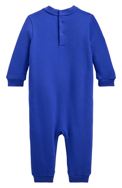 Polo Ralph Lauren Ralph Lauren Polo Bear Graphic Sweatshirt Romper In Travel Blue