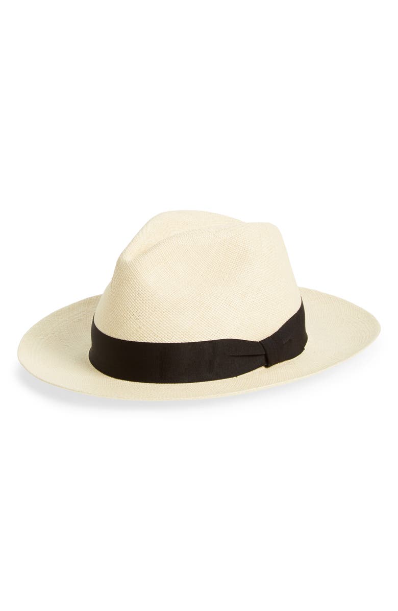Frye Panama Straw Fedora, Main, color,