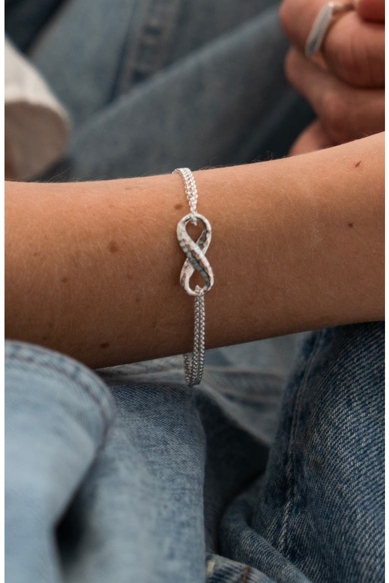 Entwined Infinity Bracelet, Alternate, color, Sterling Silver