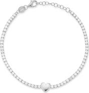 SPHERA MILANO Cubic Zirconia Heart Tennis Bracelet