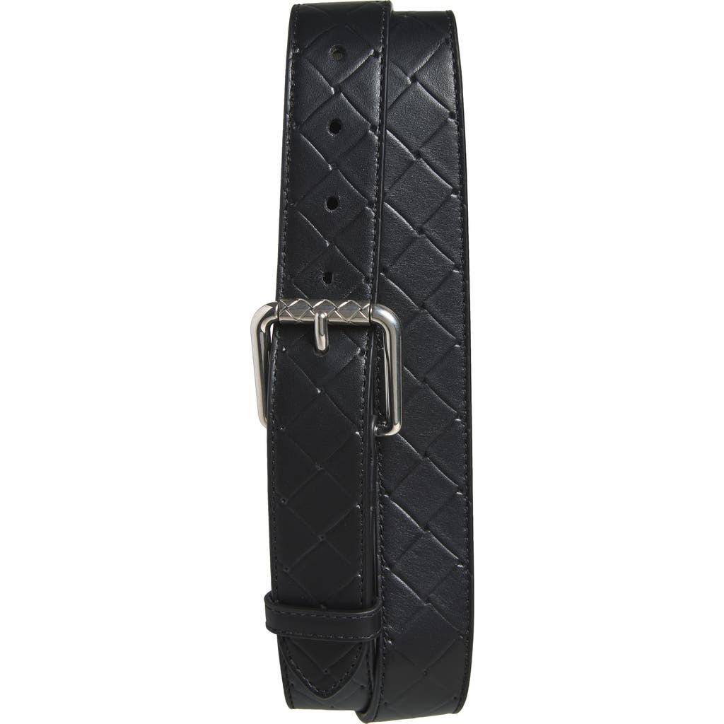 Bottega Veneta Intrecciato Leather Belt In Multi
