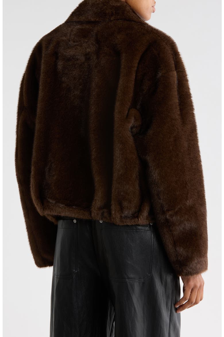 Faux Fur Jacket, Alternate, color, ESPRESSO