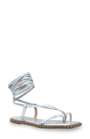 Chase & Chloe Chase And Chloe Studded Ankle Wrap Sandal