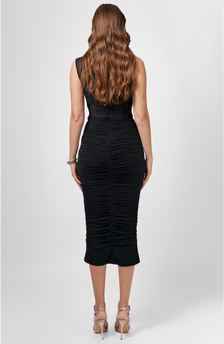 Bariano Elisha High Neck Midi, Alternate, color, Black