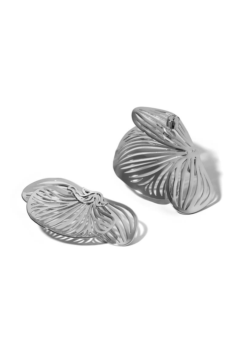 Orchid Stud Earring (Nordstrom Exclusive), Alternate, color, SILVER