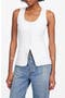 Linen Scoop Neck Cutaway Vest