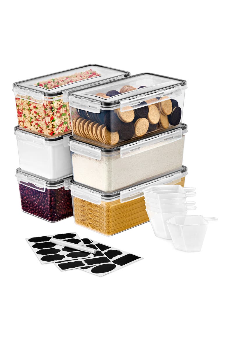 6-Pack Food Storage Containers, Alternate, color, CLEAR