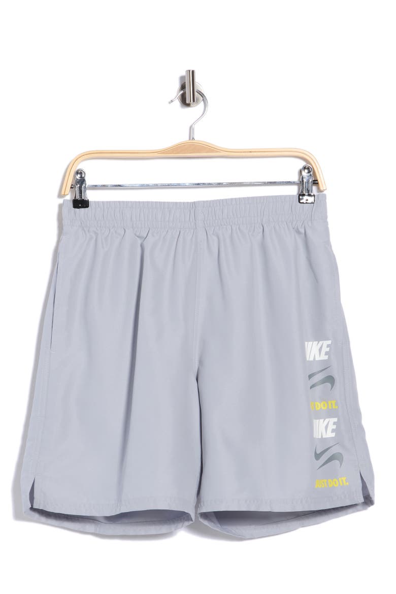 7-Inch Breaker Stacked Swim Shorts, Alternate, color, WOLF GREY