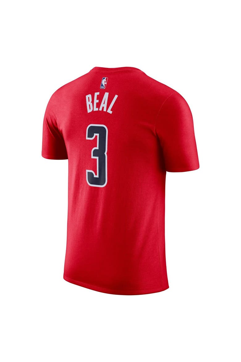 Men's Nike Bradley Beal Red Washington Wizards Icon 2022/23 Name & Number T-Shirt, Alternate, color, Red