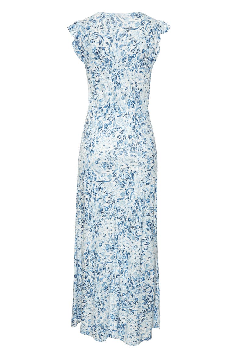 Side Slit Maxi Dress, Alternate, color, Blue Floral