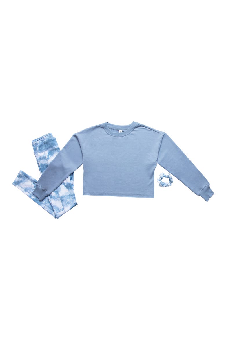 Kids' Sweater & Leggings Set, Main, color, ASHLY BLUE/ MRBLE ASHLEY BLUE