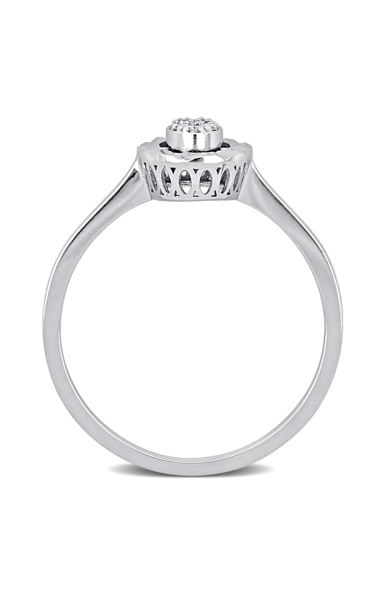 Julianna B. Diamond Oval-Shape Cluster Ring 14k, Alternate, color, 14K White Gold
