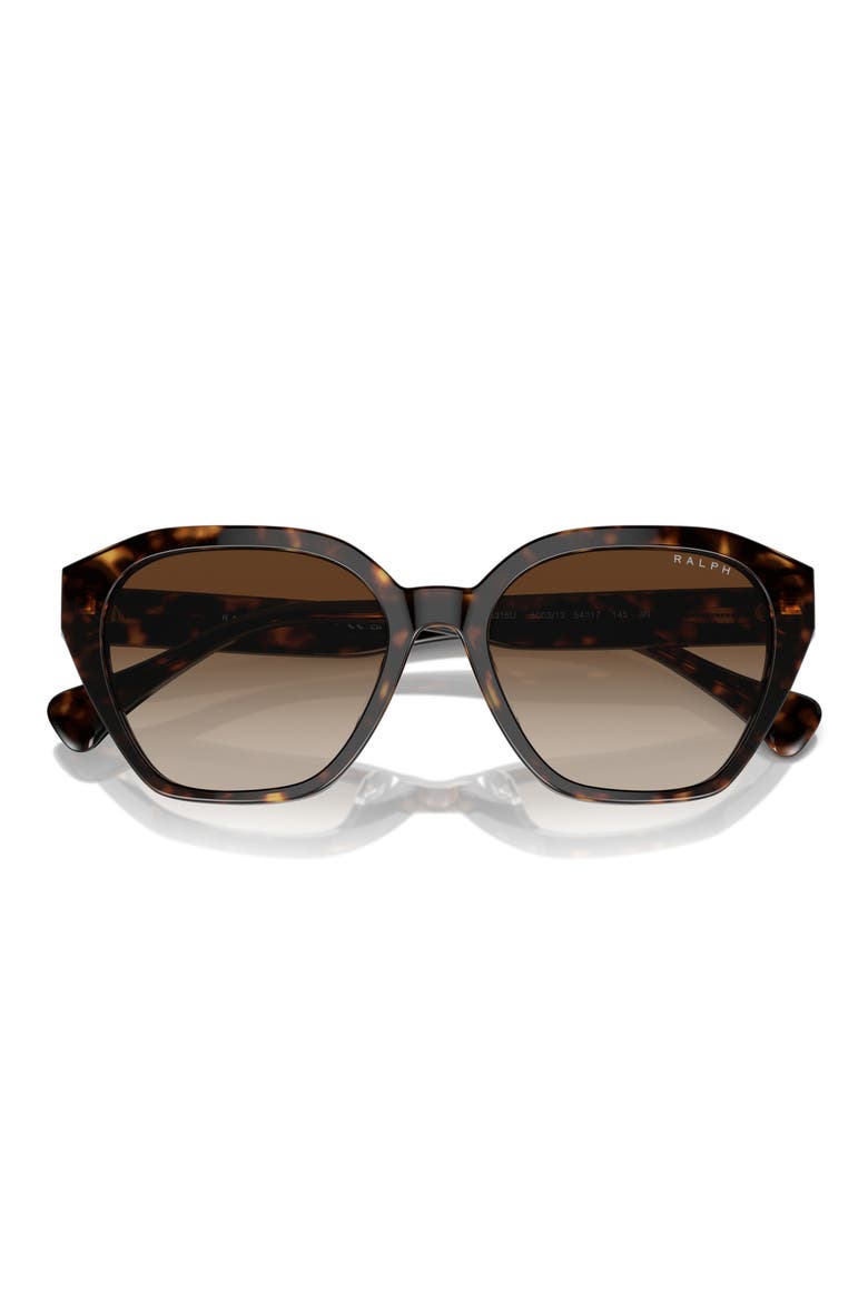 54mm Cat Eye Sunglasses, Alternate, color, SHINY DARK HAVANA / BROWN