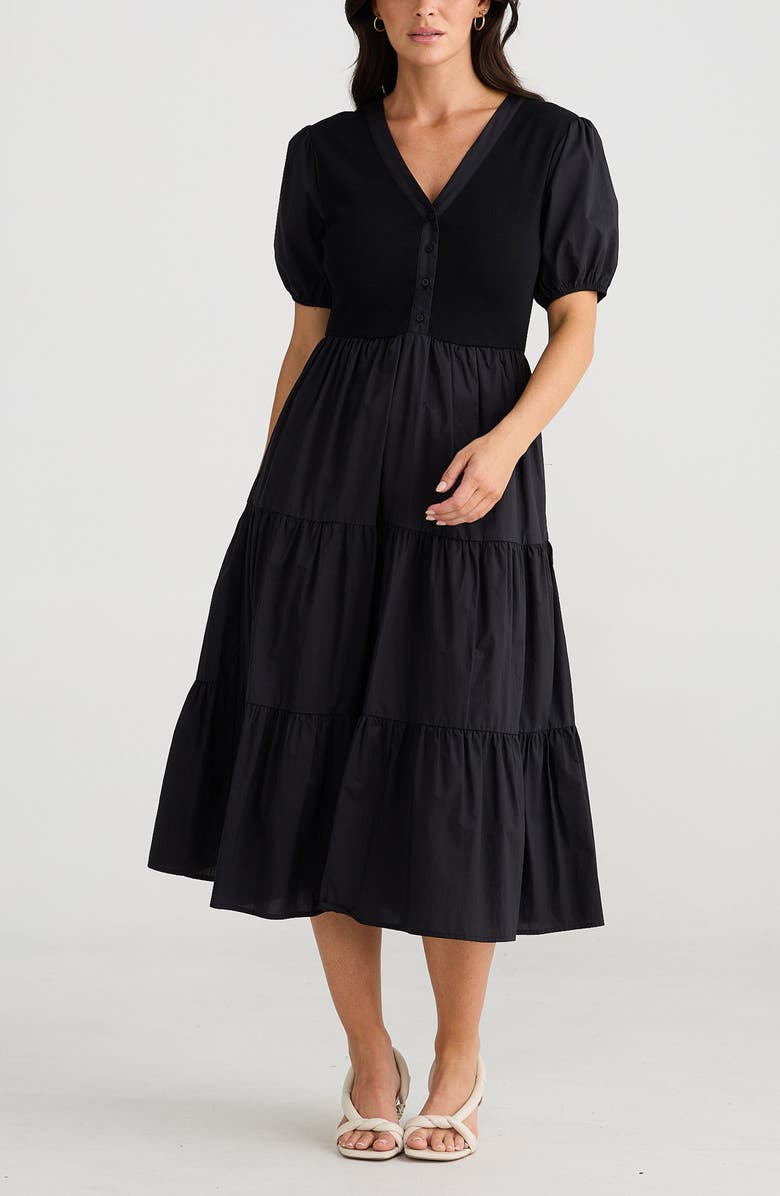 Brave+True Bella Goes North Dress, Alternate, color, Black