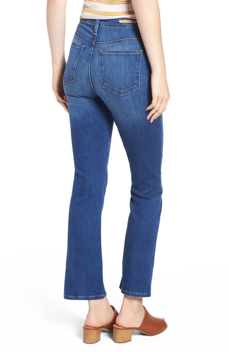 Caslon<sup>®</sup> High Waist Crop Flare Jeans, Alternate, color,