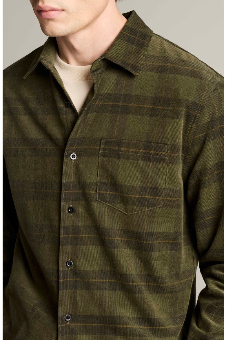 Hamilton Plaid Corduroy Shirt, Alternate, color, NIGHT LEAF COMBO