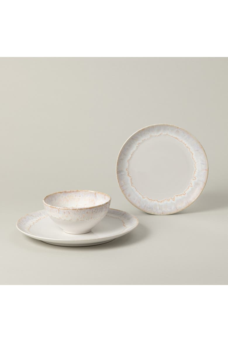 Taormina 12-pc place setting w/ cereal bowl, Alternate, color, White