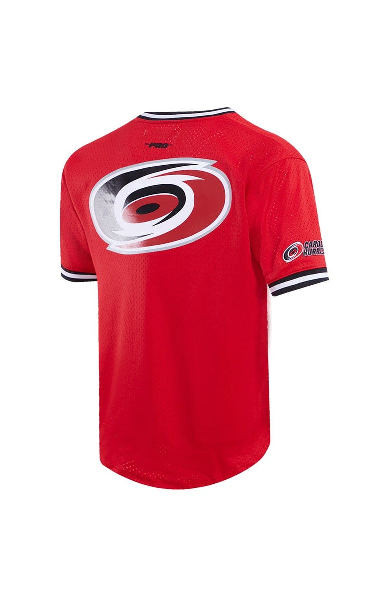 PRO STANDARD Men's Pro Standard  Red Carolina Hurricanes Classic Mesh V-Neck T-Shirt, Alternate, color, 